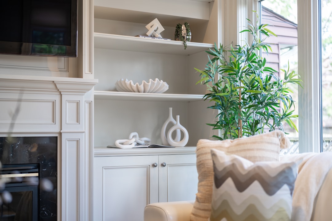 Toxic houseplant on a shelf out of reach of a curious dog